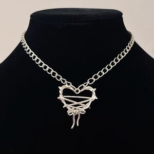 Hand Crafted Silver Heart Pendant Necklace